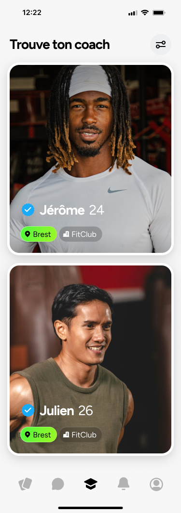 Liste de coachs disponibles